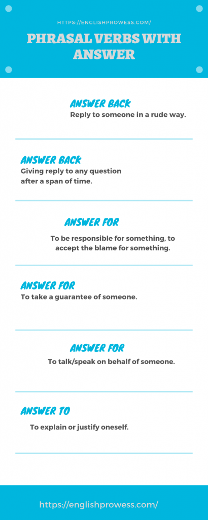 phrasal verbs with answer